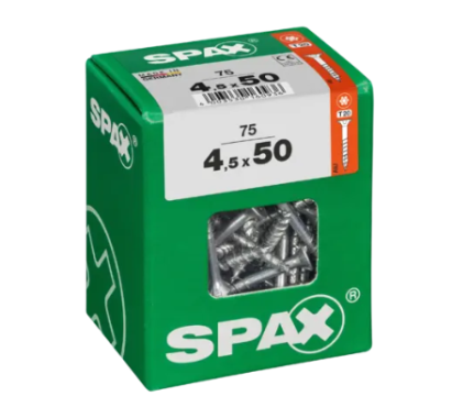 SPAX Universalschraube WIROX TX, 4,5x50, 75 Stück, 4191010450507